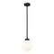 Z-Lite Laurent Outdoor Pendant, 1-Light, 8 In.W x 9 In.H, Black/Opal 597P8-BK - alternate 5